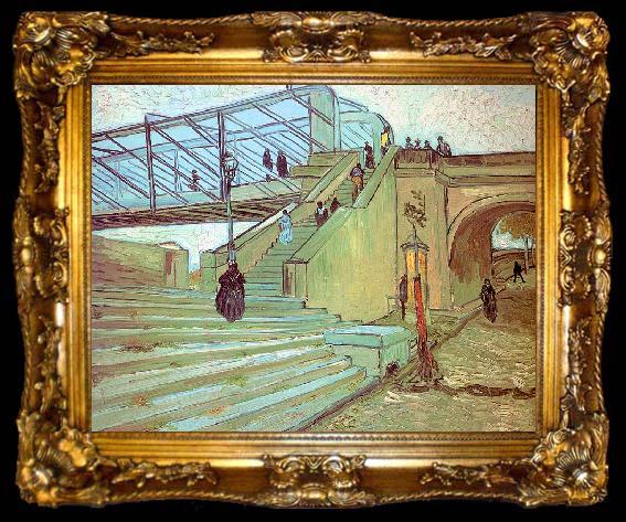 framed  Vincent Van Gogh The Trinquetaille Bridge, ta009-2